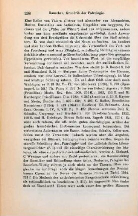 297-300 [Rezension] Rauschen, Gerhard, Grundriß der Patrologie