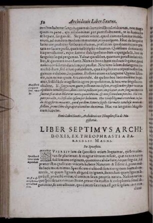 Liber Septimus Archidoxis, Ex Theophrastia Paracelsi Magni