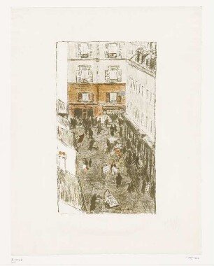 Straßenecke von oben gesehen, aus: "Quelques aspects de la vie de Paris"