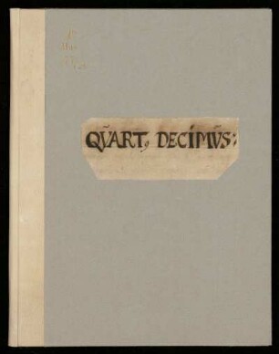 Geistliche Vokalmusik, Instrumentalmusik. Quartus Decimus : 17. Jh.