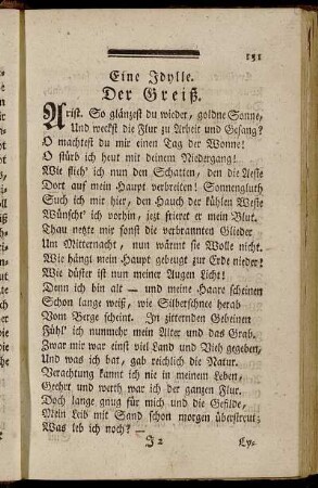 Eine Idylle. Der Greiß