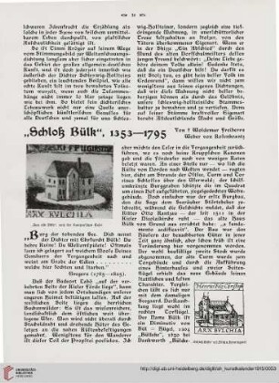 "Schloß Bülk", 1353-1795