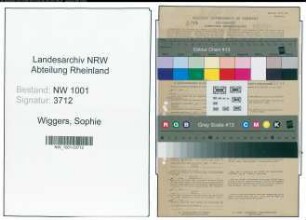 Entnazifizierung Sophie Wiggers, geb. 07.06.1890 (Lehrerin)