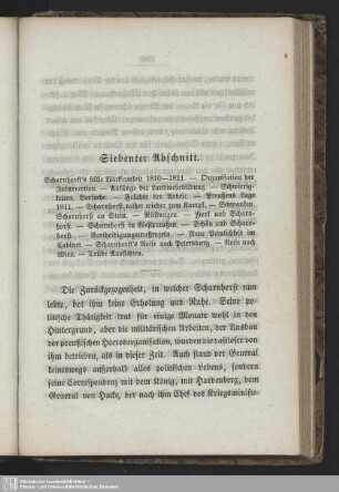 Siebenter Abschnitt. Scharnhorst´s stille Wirksamkeit 1810-1811 ...