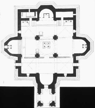 Etschmiadzin (Wagarschabat, Armenien), Patriarchatskirche (?), Grundriss