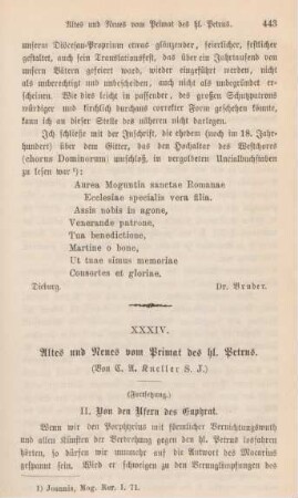 443-450 Altes und Neues vom Primat des hl. Petrus : Fortsetzung