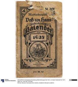 Mecklenburgischer Voß- un Haas-Kalender für 1937