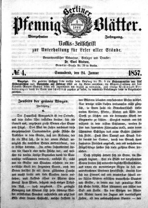 No. 4, Sonnabend, den 24. Januar