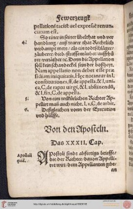 XXXII. Capittel: Von den Aposteln