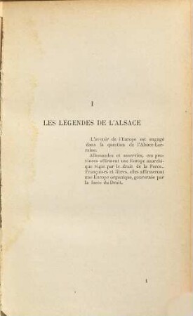 Les grandes légendes de France : Les légendes de l'Alsace. La Grande-Chartreuse. Le Mont-Saint-Michel et son histoire. Les légendes de la Bretagne et le génie celtique