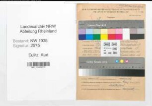 Entnazifizierung Kurt Eulitz , geb. 23.08.1908 (Lagerhalter)