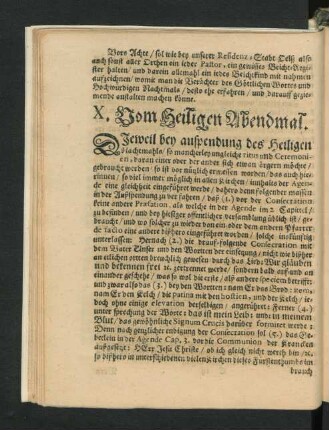 X. Vom Heiligen Abendmal.
