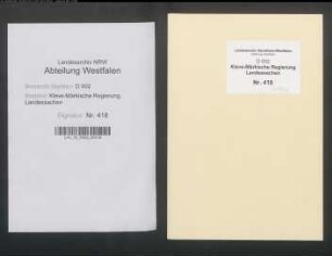 Katholische Kapitularinnen und reformierte Kapitularin Theodora Anna Katharina von Haus zu Niederhofen ./. lutherische Kapitularinnen: Abtissinnenwahl, Bd. 2 Bemerkung: Band 1 ist nicht erhalten.