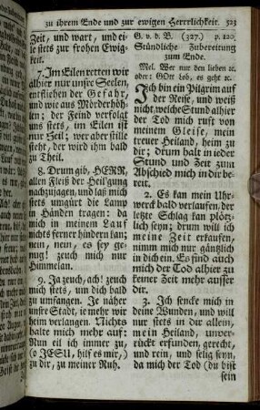 Stündliche Vorbereitung zum Ende. - Freudenvolle Herrlichkeit des ewigen Lebens.