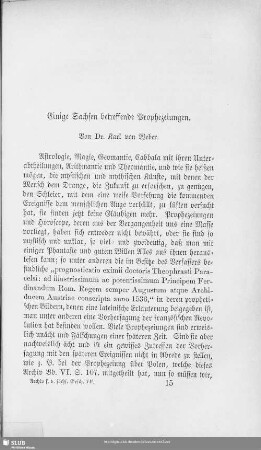 Einige Sachsen betreffende Prophezeiungen