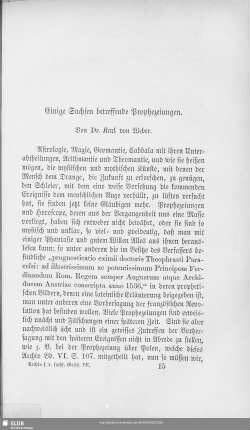 Einige Sachsen betreffende Prophezeiungen