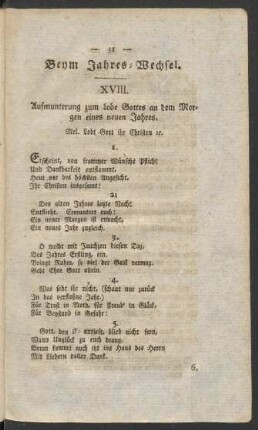 Beym Jahres-Wechsel.