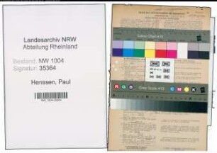 Entnazifizierung Paul Henssen , geb. 21.05.1881 (Pfarrer)