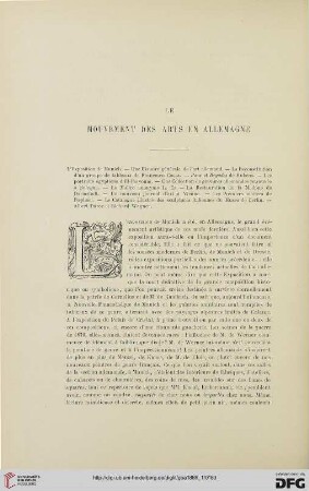 3. Pér. 1.1889: Le mouvement des arts en Allemagne