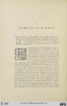 3. Pér. 1.1889: Le mouvement des arts en Allemagne