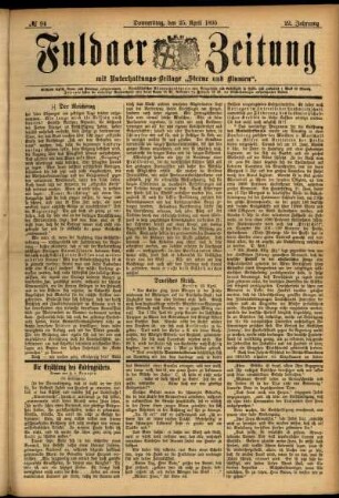 Ausgabe vom Donnerstag, den 25. April 1895.