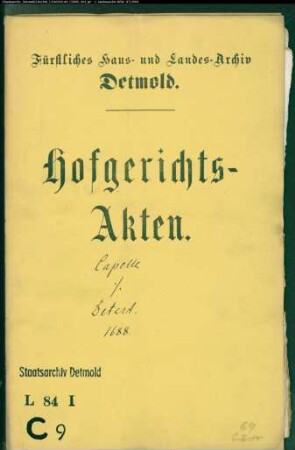 Capelle, Henrich zu Horn gegen Bürgemeister Jürgen Detert zu Horn - Beleidigung