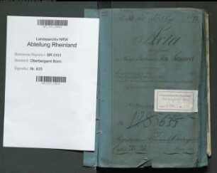 Sommer, Wilhelm geb. 30.05.1836; Bergassessor; ausgeschieden 1873; Prüfungs- und Personalakte