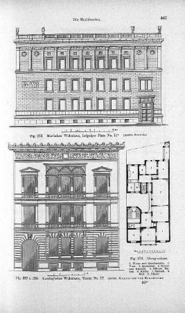 Fig. 373. Bier'sches Wohnhaus, Leipziger Platz No. 11a ; Abbildung: Fig. 377 u. 378. Lessing'sches Wohnhaus, Yosstr. 17