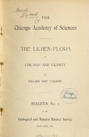 The Lichen-Flora of Chicago and Vicinity