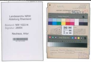 Entnazifizierung Artur Neuhaus , geb. 05.10.1900 (Verwaltungsangestellter)