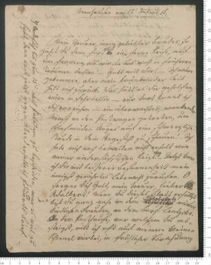 Brief von Friedrich de La Motte- Fouqué und Caroline de La Motte- Fouqué an Adelbert von Chamisso