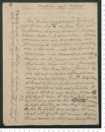 Brief von Friedrich de La Motte- Fouqué und Caroline de La Motte- Fouqué an Adelbert von Chamisso