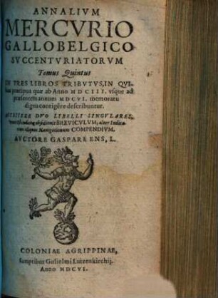 Annalium sive commentariorum de bello Gallobelgico tomus ..., Tomus 5