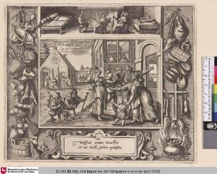 Hospes eram vestra et me tecta subire petistis [Das Beherbergen von Fremden; Sheltering the strangers; Les voyageurs hebergés]