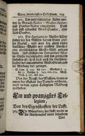 Ein und zwanzigstes Collegium. - Vier und zwanzigstes Collegium.