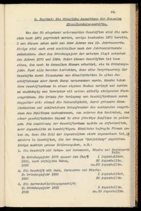 6. Kapitel: Die räumliche Ausweitung der Kasseler Einzelhandelsgeschäfte
