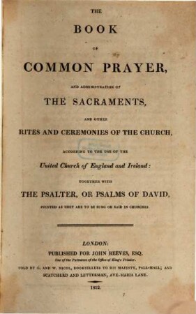 The Book of common Prayer