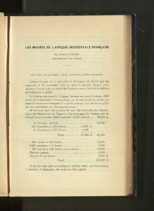 Les Maures de l'Afrique occidentale francaise