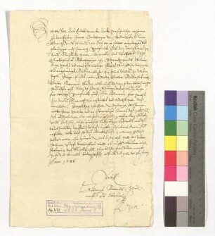 Jakob Hewberger von Stadelhofen verkauft dem Kloster Allerheiligen ein Joch Felds zu Erlach um 20 Gulden.