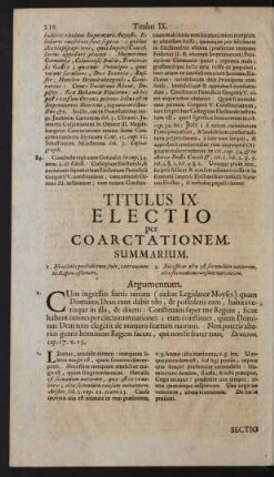 Titulus IX. Electio per Coarctationem