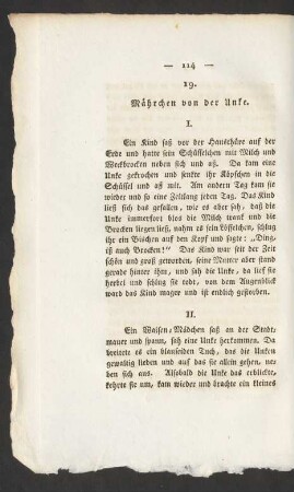 19. Mährchen von der Unke.
