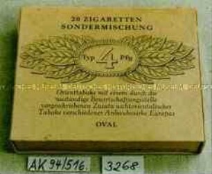 Pappschachtel für "20 ZIGARETTEN SONDERMISCHUNG Typ 4 Pfg OVAL"