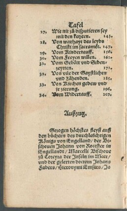 Außzug.