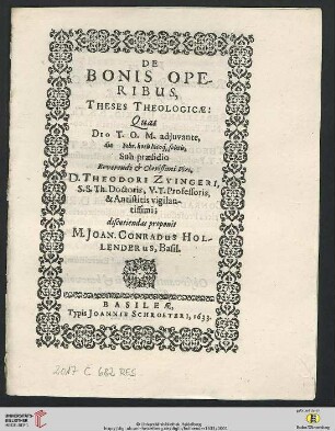 De Bonis Operibus, Theses Theologicae