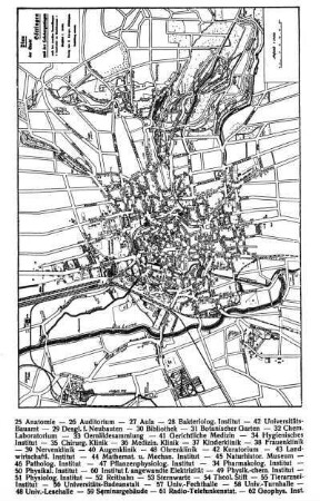 Plan der Stadt Göttingen