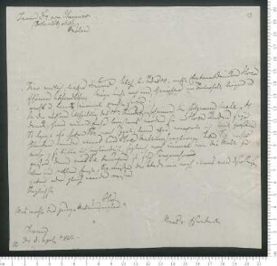 Brief von Christian Gottfried Daniel Nees von Esenbeck an Adelbert von Chamisso
