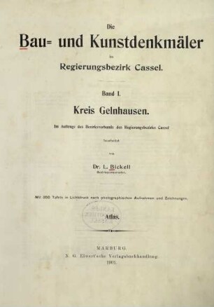 1: Kreis Gelnhausen : Atlas
