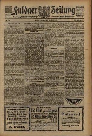Zweite Ausgabe vom Mittwoch, den 26. Mai 1909.