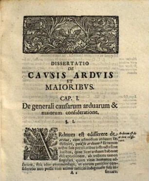 Dissertatio iuridica de causis arduis et maioribus