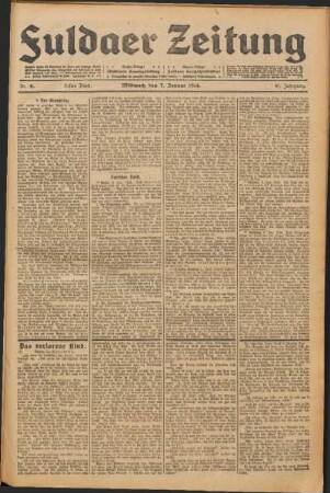 Ausgabe vom Mittwoch, den 07. Januar 1914.